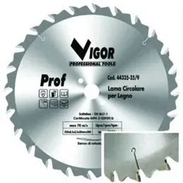 Lama circolare per legno HM d. 350 F.30 24 denti VIGOR