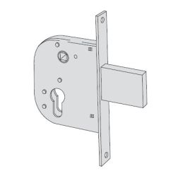 Serratura Cisa 42312 impennata da infilare per cancelli