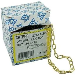 Catena genovese in ottone lucido 14 mm.2.2