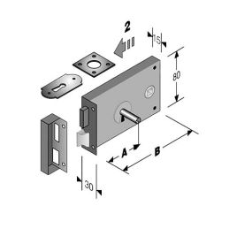 Lock to apply BONAITI 187 type gorges key door