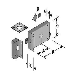 Lock to be applied BONAITI 189 type door with enclosure