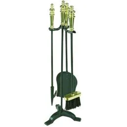 Set per caminetto 4 pezzi Blinky manico ottonato