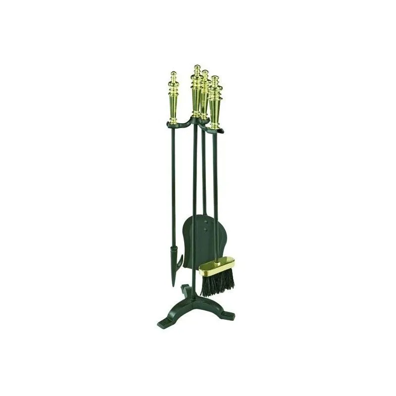Set per caminetto 4 pezzi Blinky manico ottonato