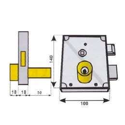 Fangazio FPB 48 cyl. Long rim lock