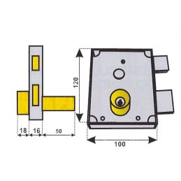 Fangazio rim lock FPB 611 long cyl