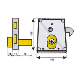 Hook lock to apply Fangazio FPB 50 cyl. Long