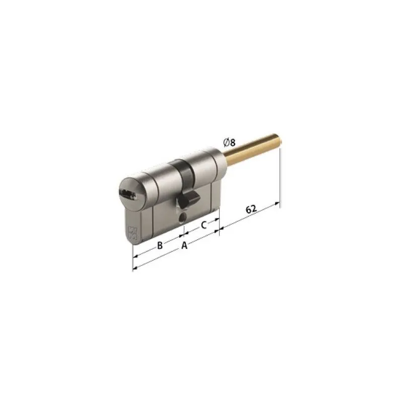 Mottura Champions C55 security cylinder key / knob ready