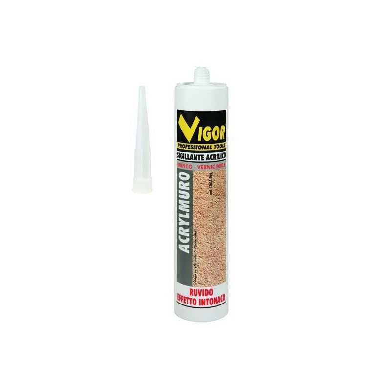 Acrylic silicone Rough effect Vigor ACRYLMURO 310ml white