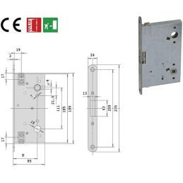 Cisa 43190 lock for antipanic and fire doors