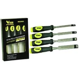 Serie 4 scalpelli da falegname Vigor 48704-10