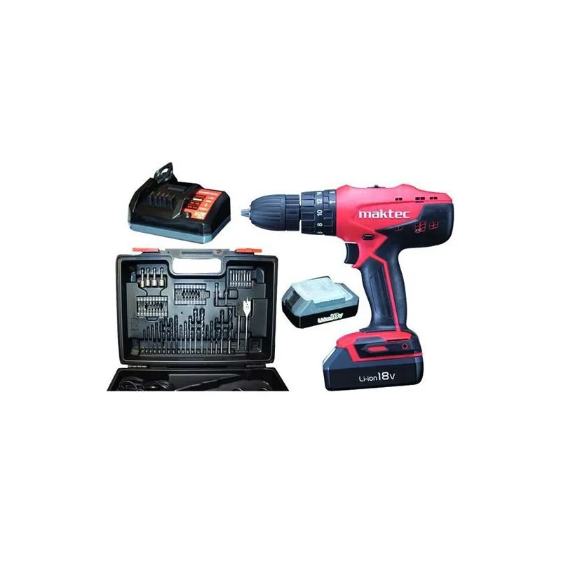 Trapano avvitatore Maktek MT081X100 Litio 18V valigia