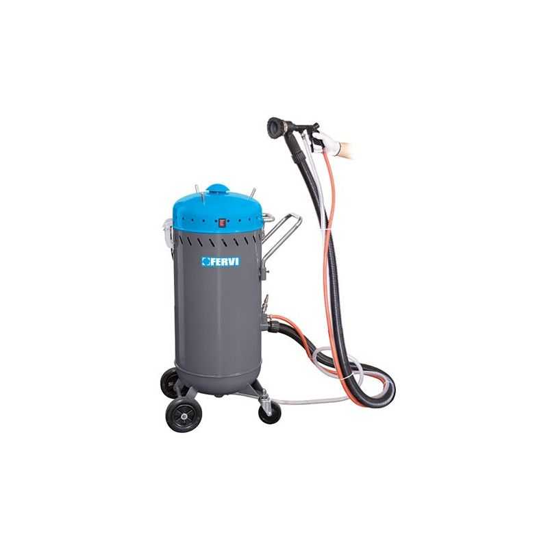 Outdoor sandblaster with Fervi suction unit 0462