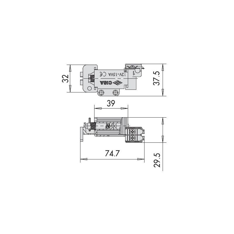 CISA 07025 coil unit spare for Elettrika lock