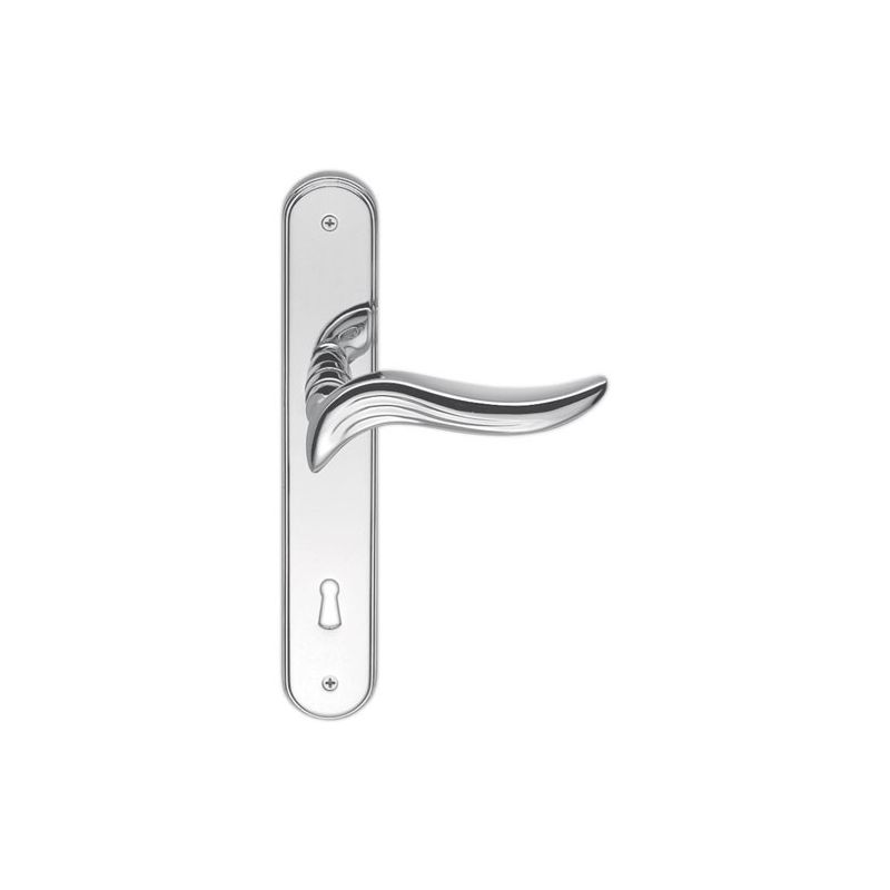 Door Handle Piuma Colombo Design AR11P on plate