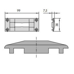 Contropiastra in nylon Cisa 06287.02.0