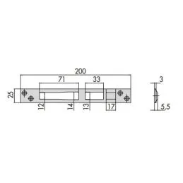 Cisa stainless steel mounting plate 06462 01
