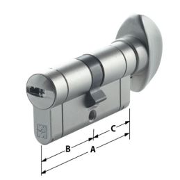 Security cylinder Mottura Champions C28PLUS key / knob