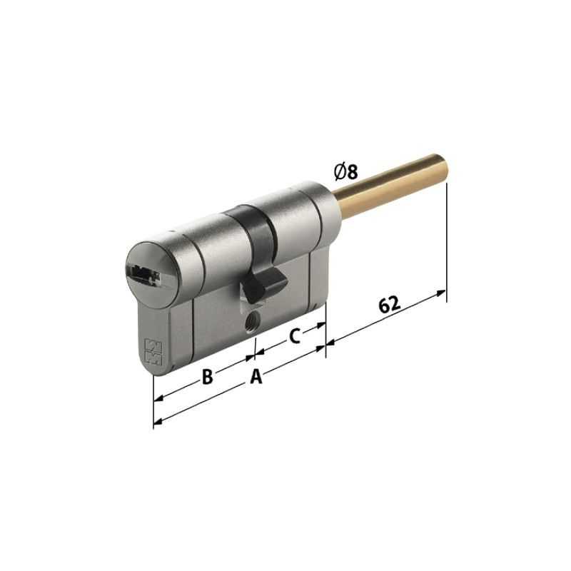 Cilindro di sicurezza Mottura Champions C28PLUS chiave/codolo