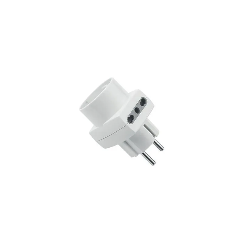 Adattatore triplo bipasso+Schuko attacco Schuko 16A 250V Adattatore triplo bipasso+Schuko attacco Schuko 16A 250V