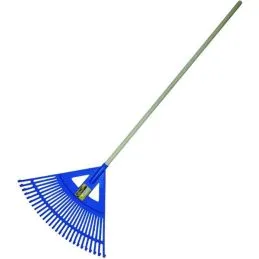 Scopa raccoglifoglie in plastica 27 denti c/manico
