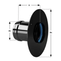 Rosone passante DTRP in Acciaio smaltato nero DESIGN TECH per