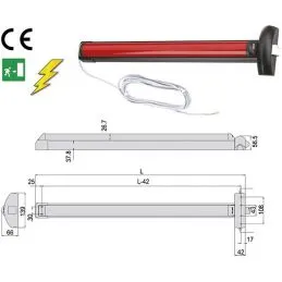 Cisa 59851.10 e-FAST panic exit device Motorized L 1200