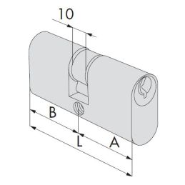 Cilindro ovale Cisa 08210 ottone