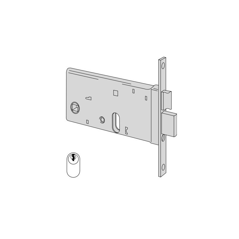 Cisa 44461 mortise lock for band h 77