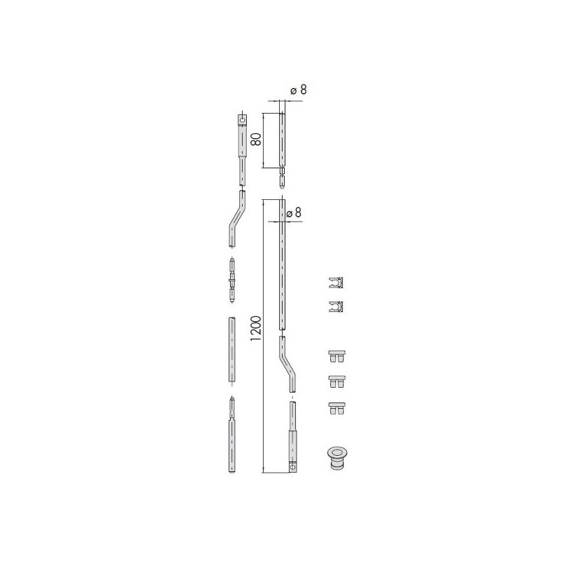 Serie aste interne zancate Cisa 06441.00.0