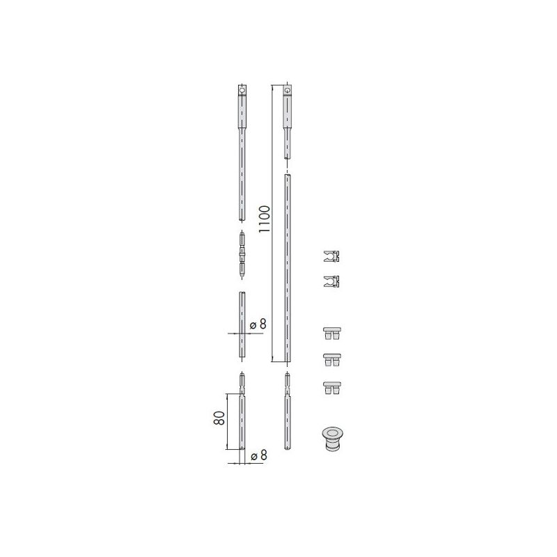 Serie aste interne diritte Cisa 06441.10.0