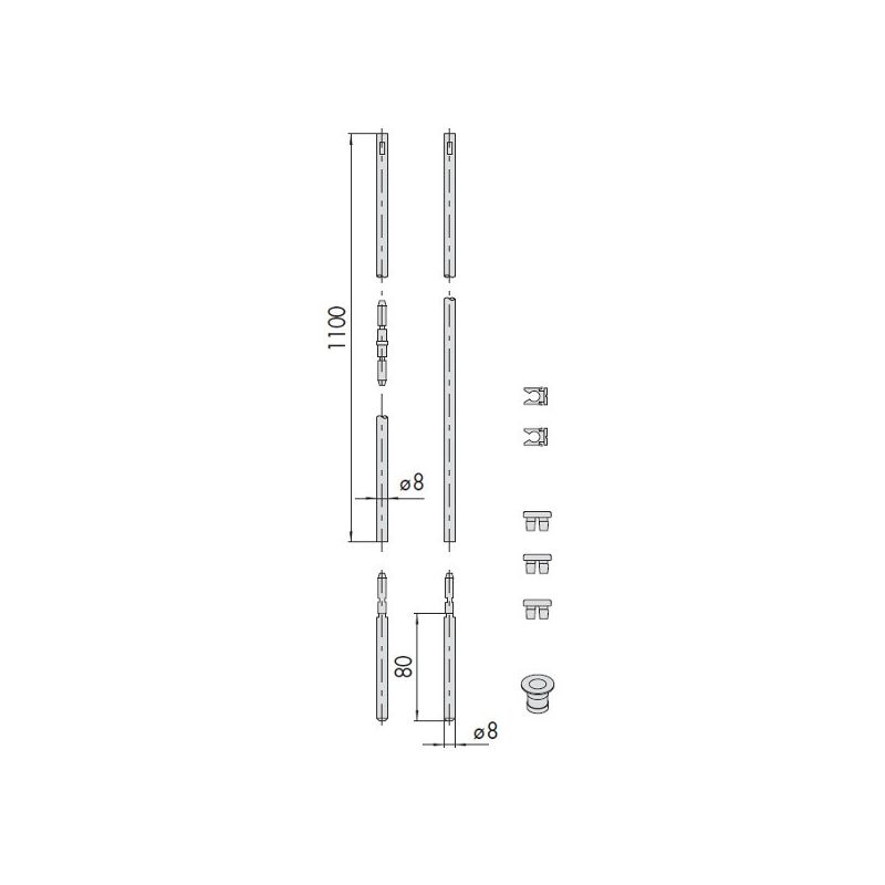 Serie aste interne diritte Cisa 06451.10.0