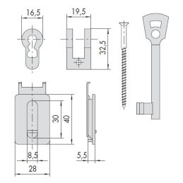 Coded adapter for Cisa fireproof keys 07071.10