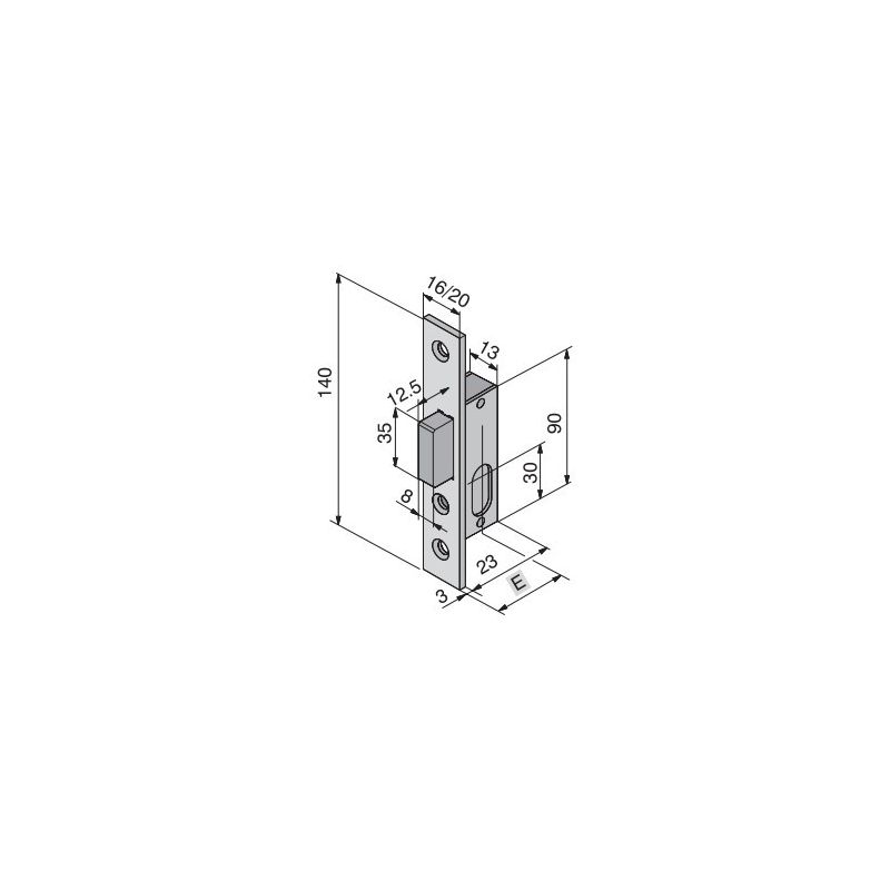 Mortise lock for WELKA 112 upright