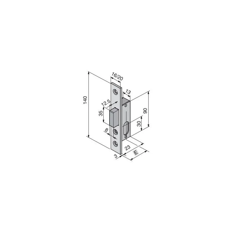 Mortise lock for WELKA 112 upright Mortise lock for WELKA 112 upright