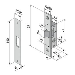 Mortise lock for WELKA 113