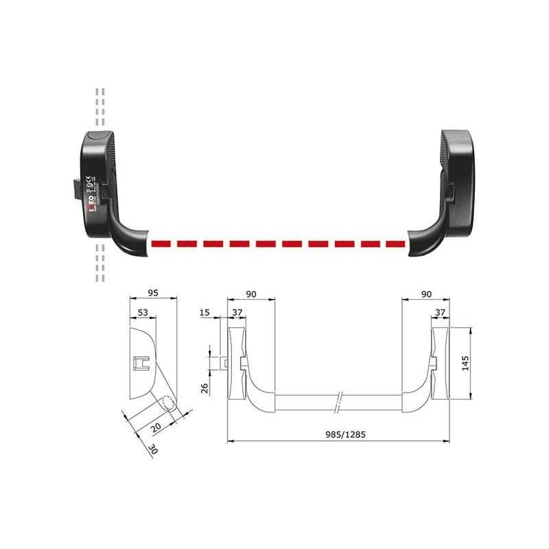 Maniglione antipanico ISEO Idea Base modulare 9414000505