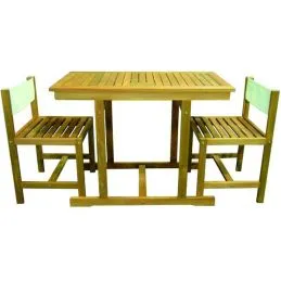 Set Giardino Tavolo+ 2 sedie in Legno - PRIAMO