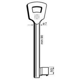 Key for SILCA Standard NEMEF fire doors