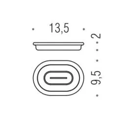 [Spare part] Glass soap dish holder Luna B0151 Colombo Design