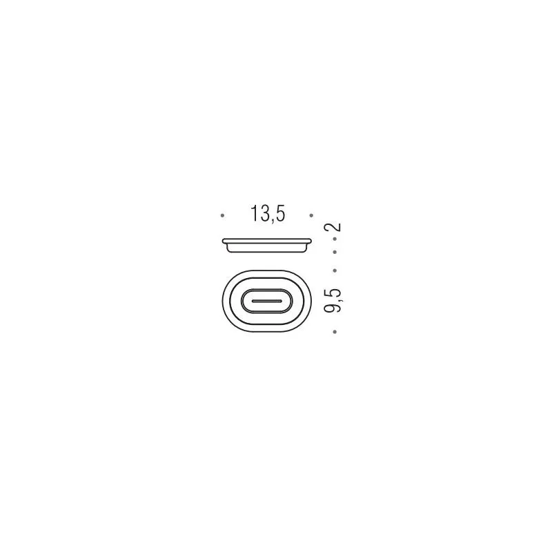 [Spare part] Glass soap dish holder Luna B0151 Colombo Design