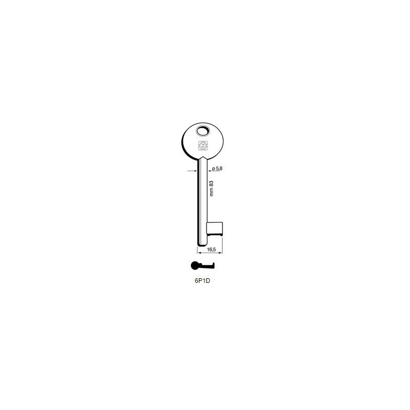 Right passepartout key for AGB internal door locks