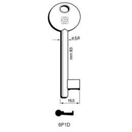 Chiave passepartout DX per serrature porte interne AGB