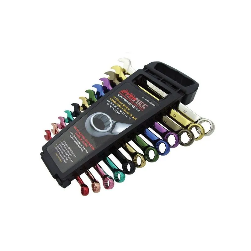 Serie Chiavi combinate colorate FERMEC 1398 12pz 8:19 Serie Chiavi combinate colorate FERMEC 1398 12pz 8:19