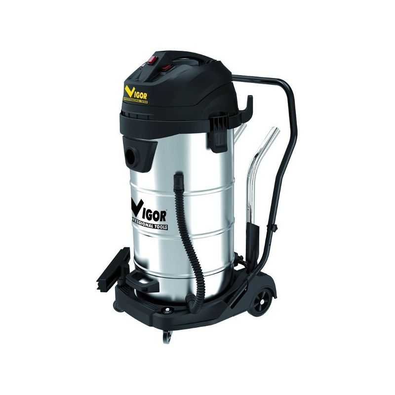 Bidone Aspirapolvere Vigor PRO VBA-100L/3M Inox