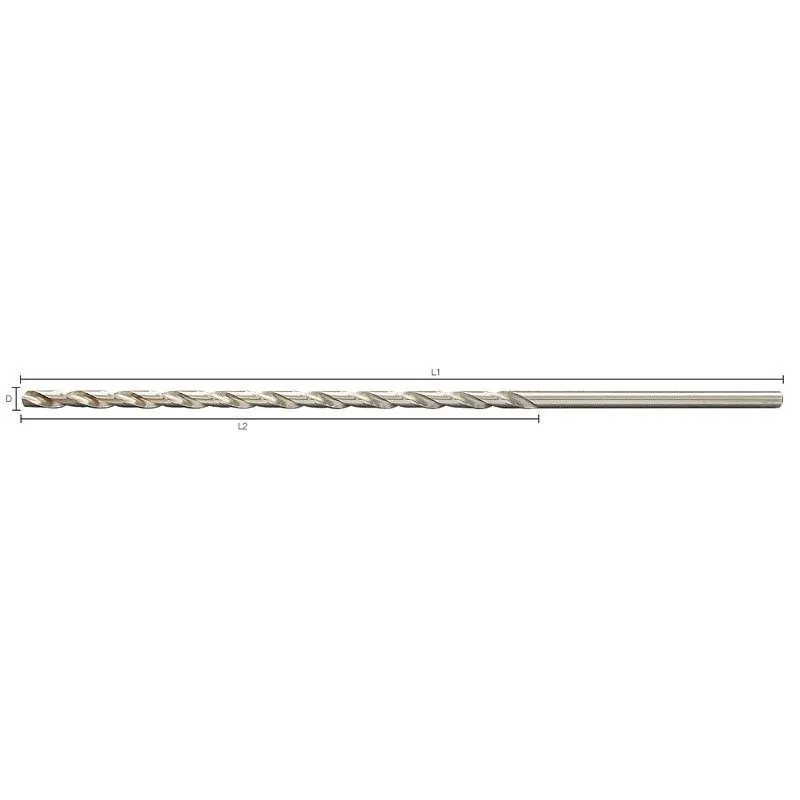 Punta elicoidale extra-lunga d. 6.50x330mm HSS DIN 1869 Punta elicoidale extra-lunga d. 6.50x330mm HSS DIN 1869