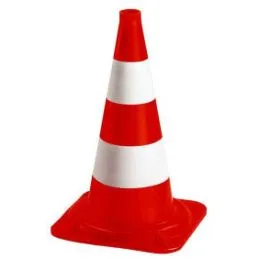 Traffic cone class I white / red daytime h 53 cm
