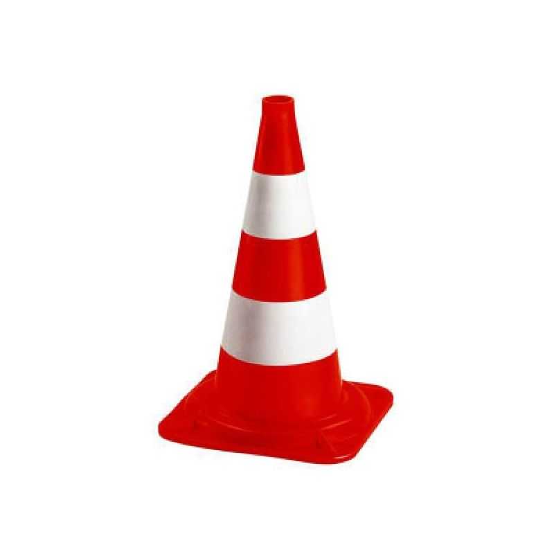 Traffic cone class I white / red daytime h 53 cm