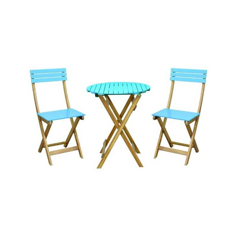 Garden Set Table + 2 Wooden Chairs - PARIDE