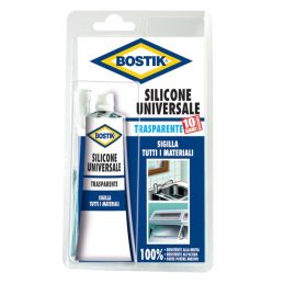 Bostik tube transparent acetic silicone ml.60