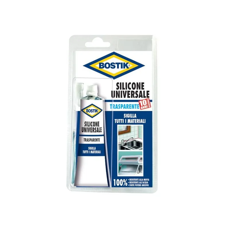 Bostik tube transparent acetic silicone ml.60 Bostik tube transparent acetic silicone ml.60